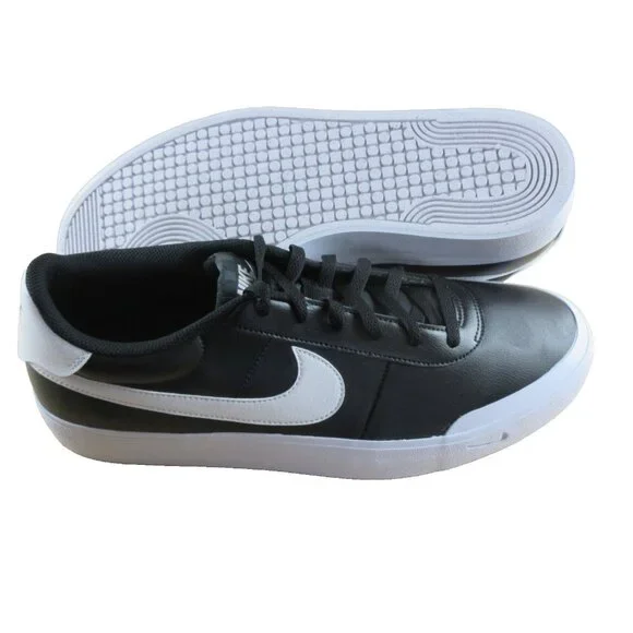 Nike Men's Court Shot Tennis Lifestyle Casual Shoes Black White Sizes NEW - Picture 3 of 7